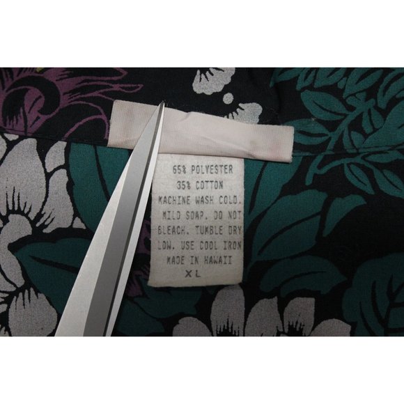 Made in Hawaii USA vintage Hawaiian floral print short sleeve‎ shirt XL - Picture 8 of 10